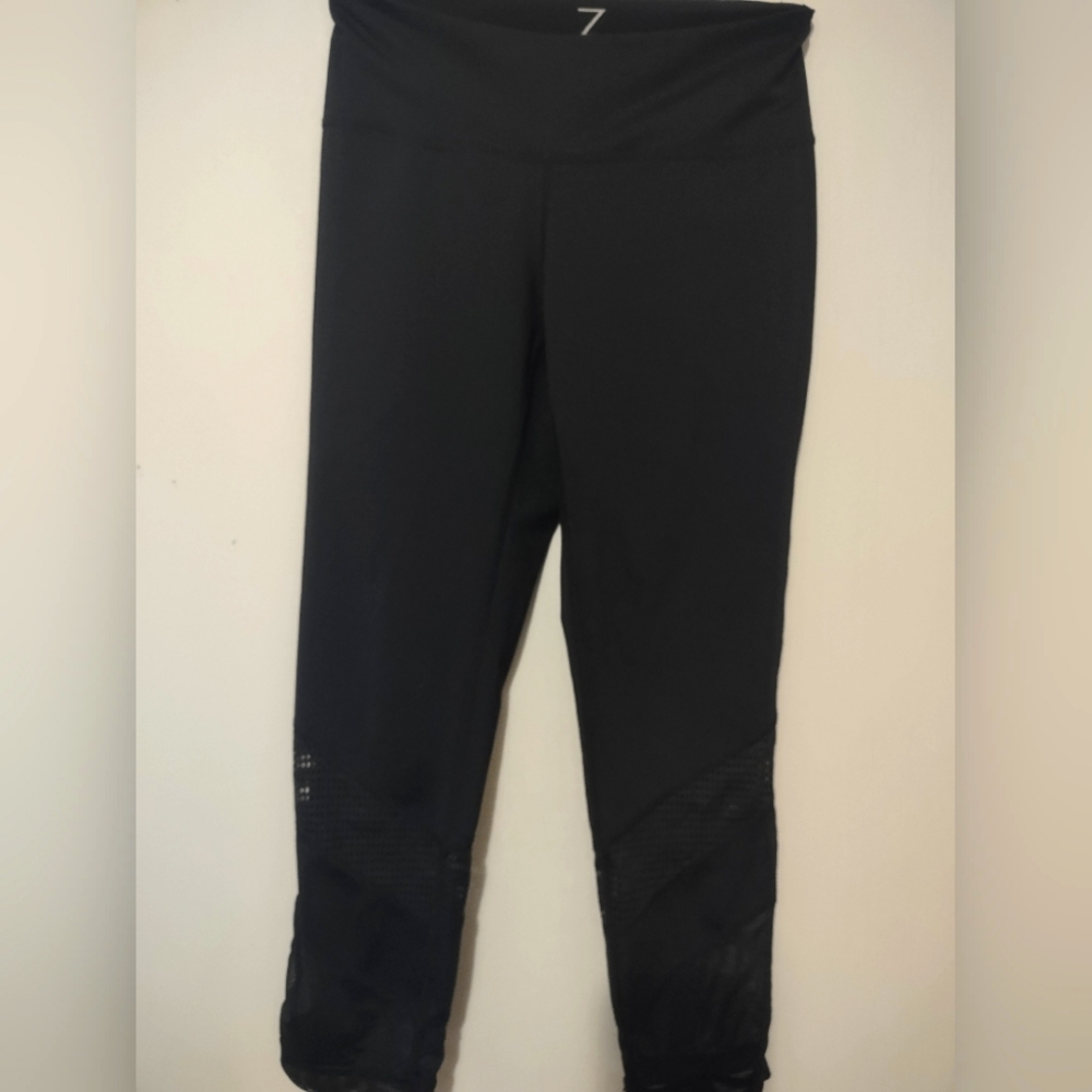 Z by Zella Cropped Mesh Black Activewear Leggings Size XS